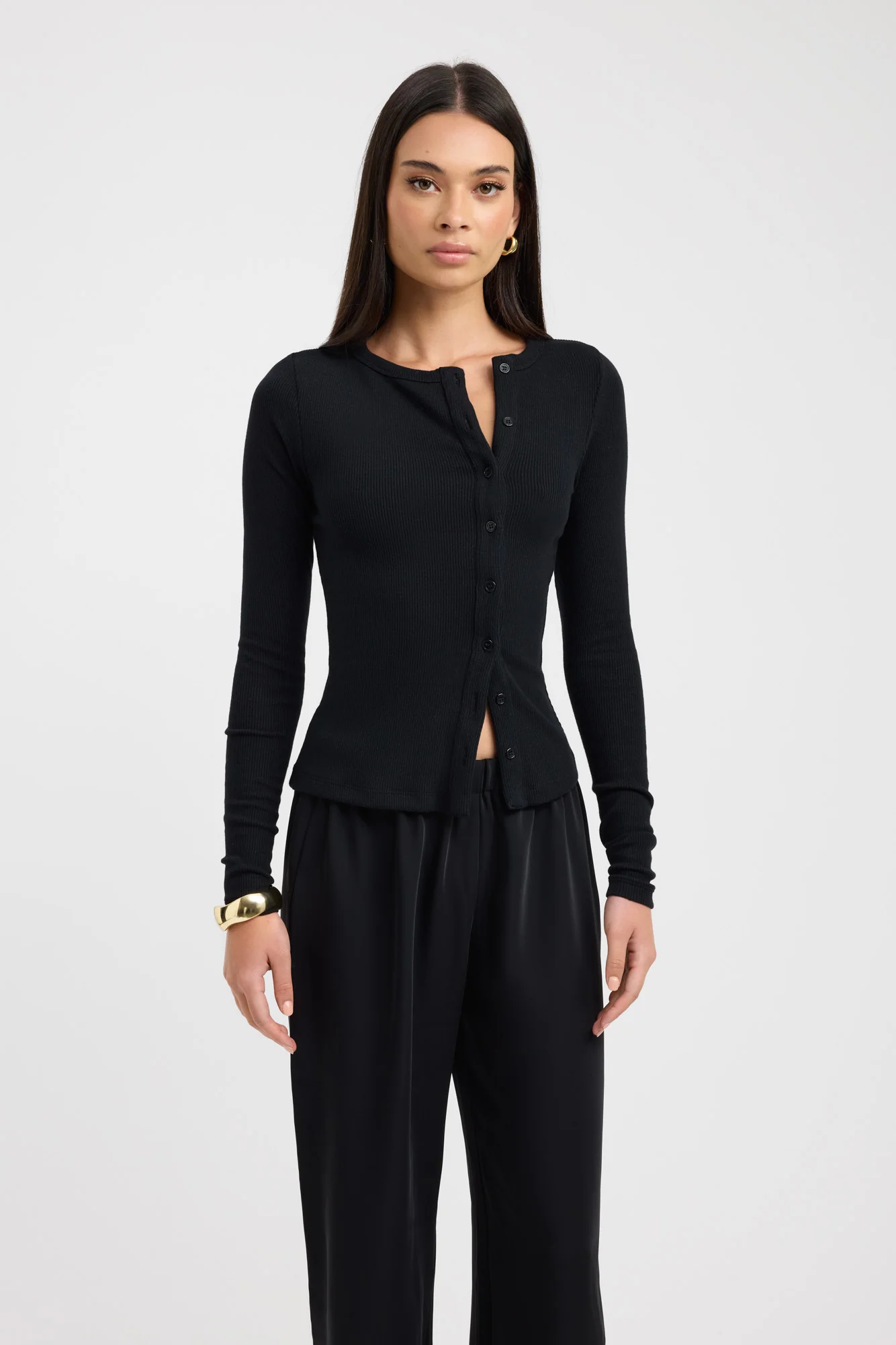 Bec Button Long Sleeve Top - Image 2