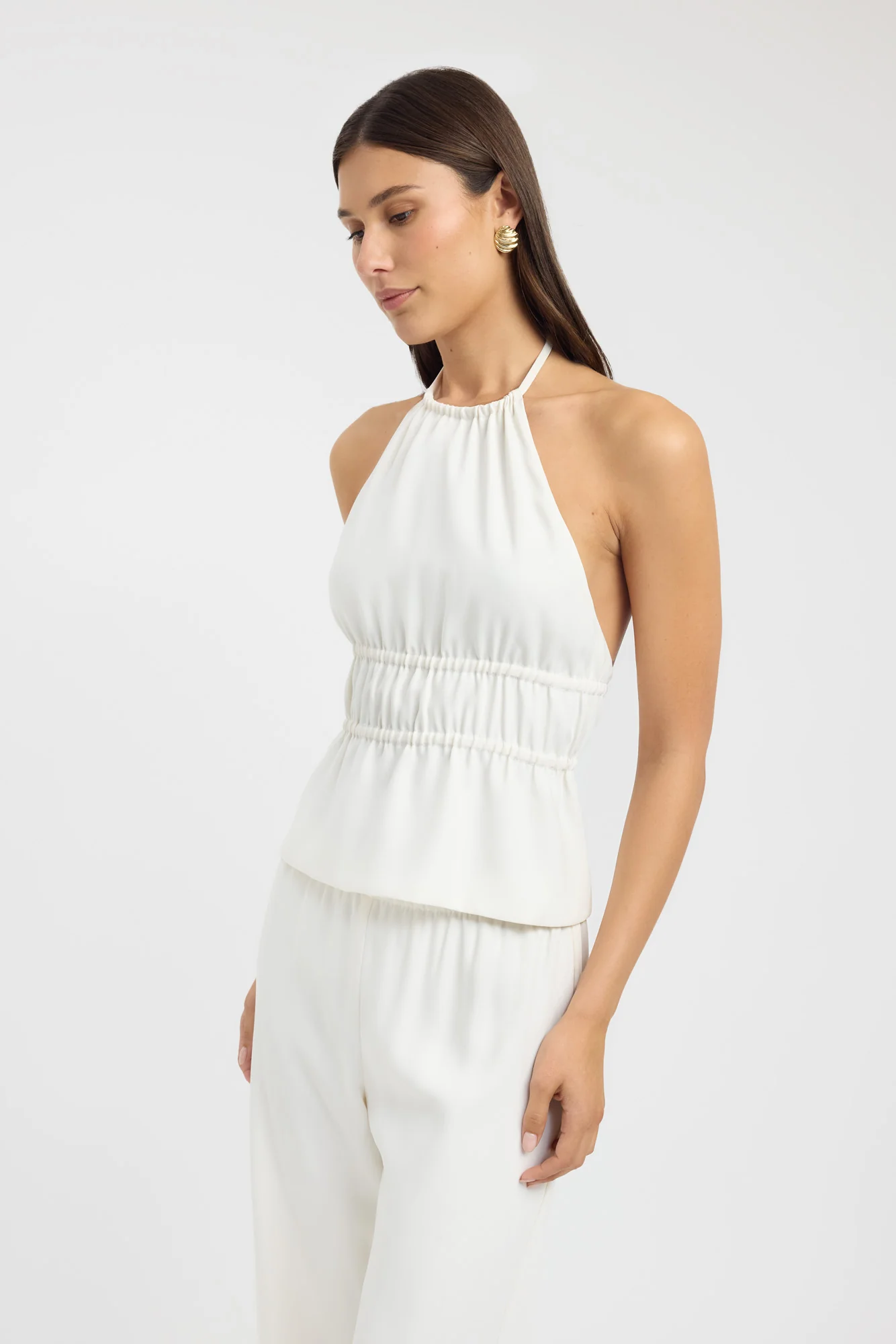Maria Gathered Halter Top - Image 2