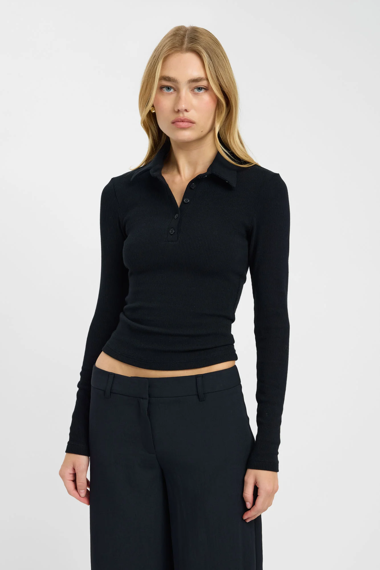 Myles Polo Long Sleeve Top - Image 2