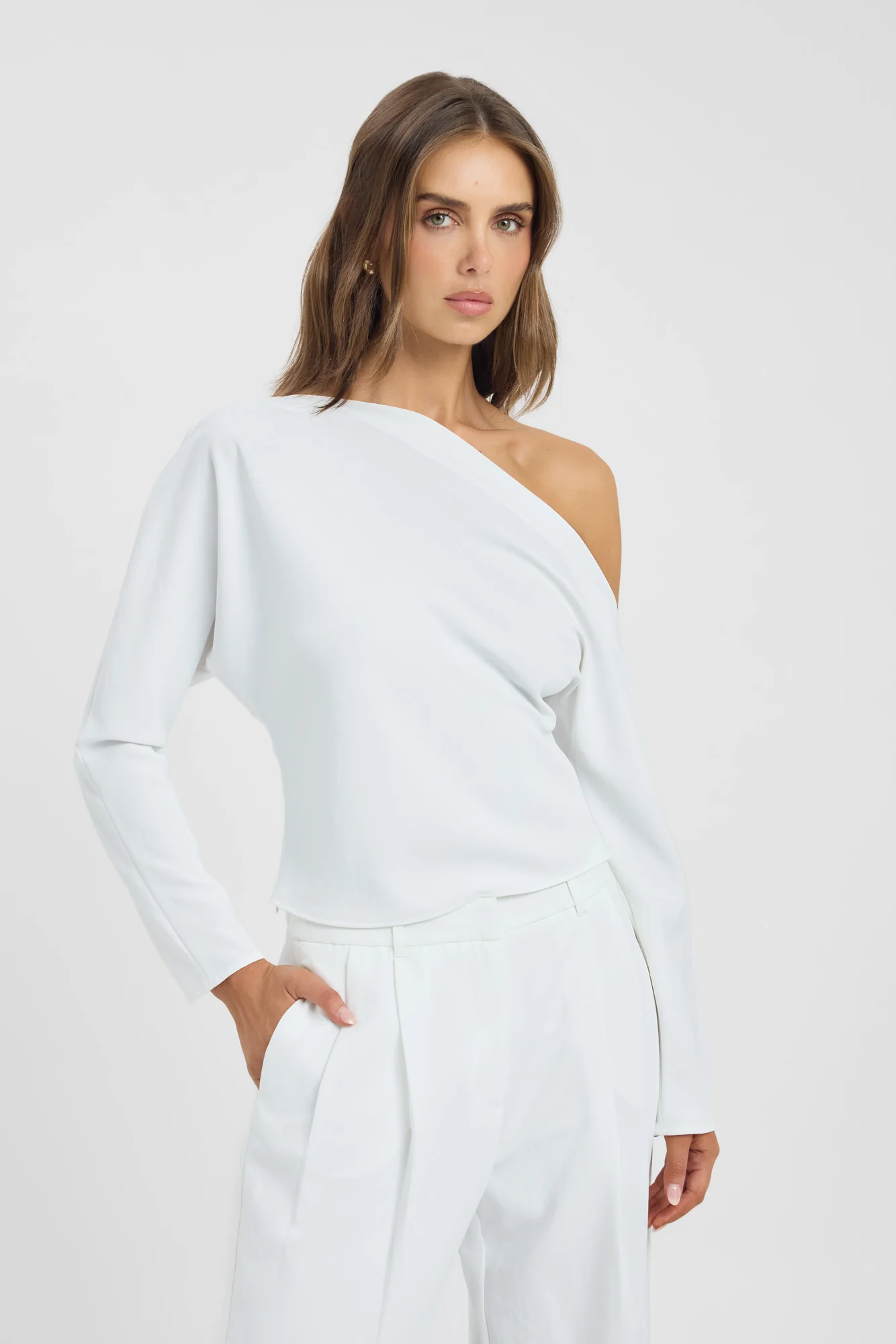 Opal Drape Long Sleeve Top - Image 2