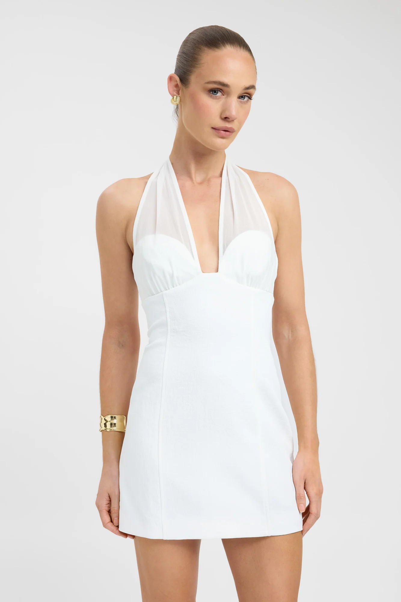 Oyster Mesh Mini Dress - Image 2