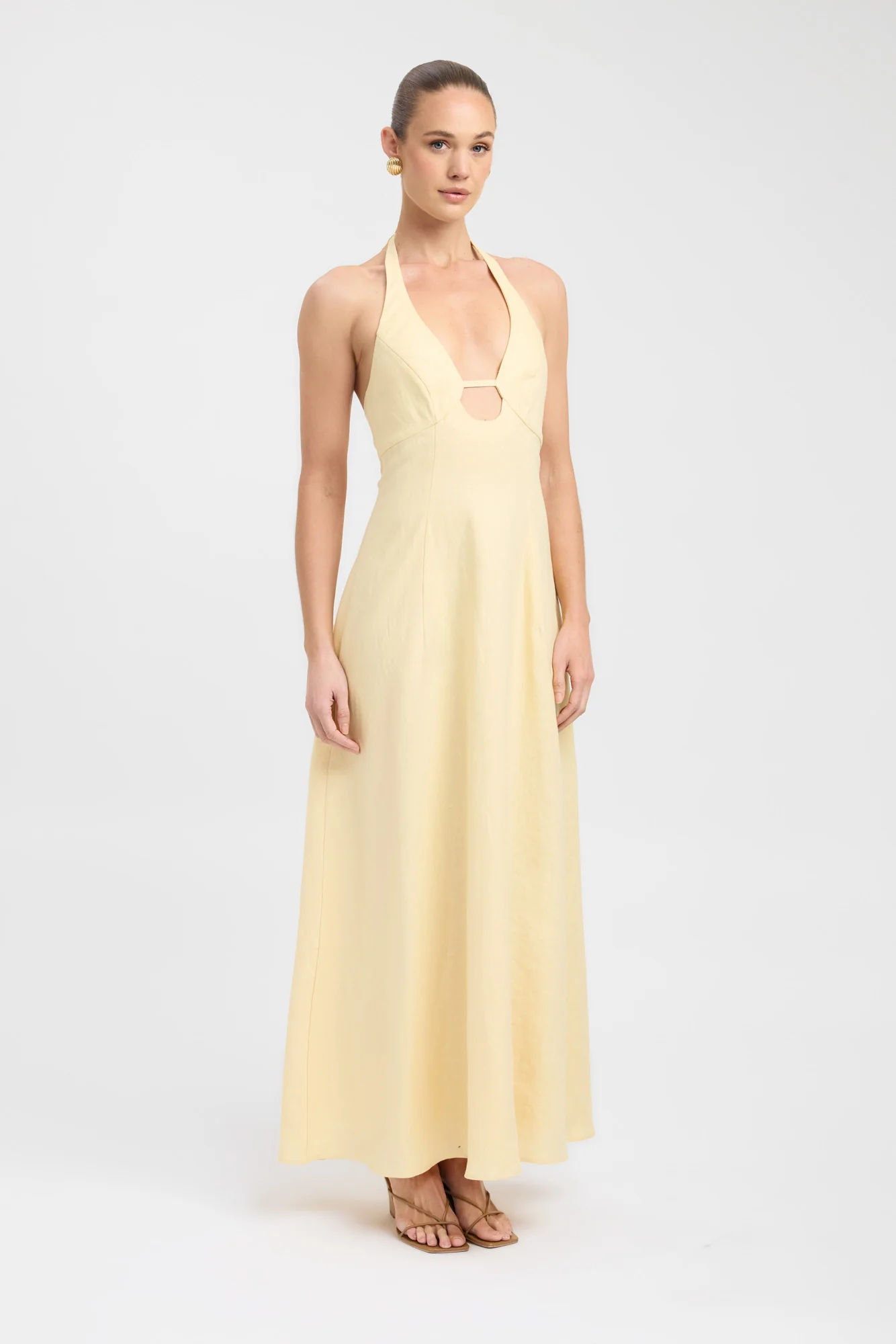 Palm Halter Maxi Dress - Image 3