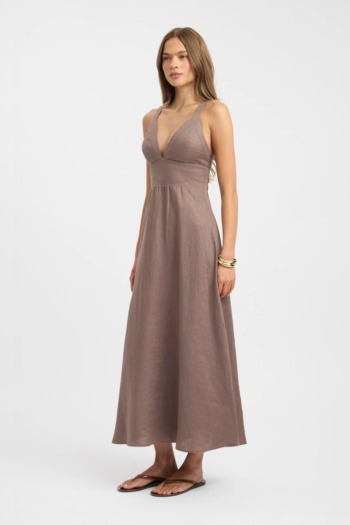 Palm Vee Maxi Dress - Image 3