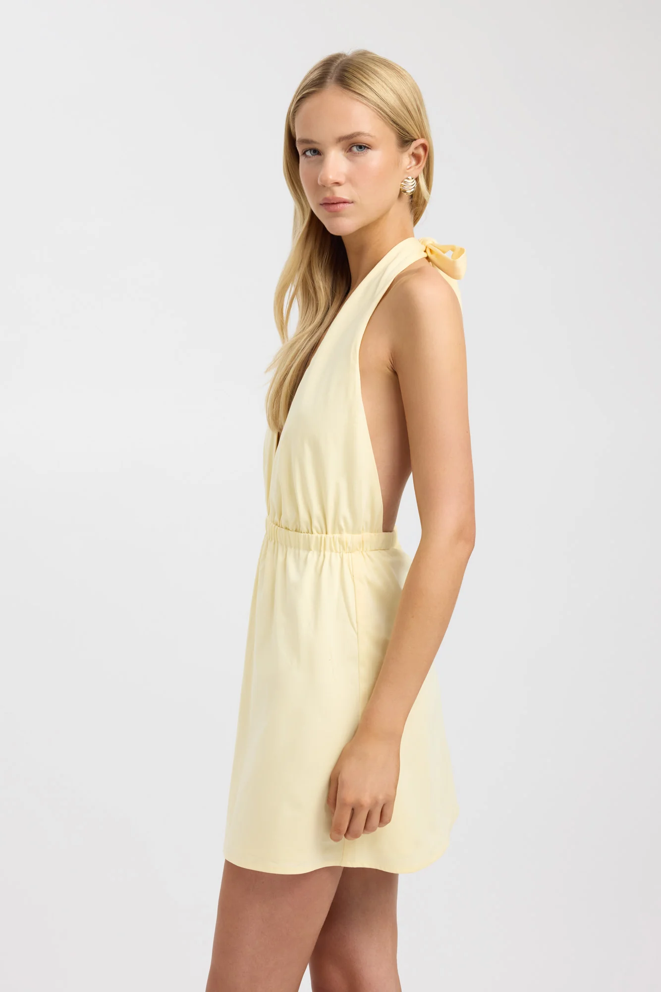 Solana Plunge Mini Dress - Image 3